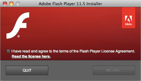 Adobe Flash installer