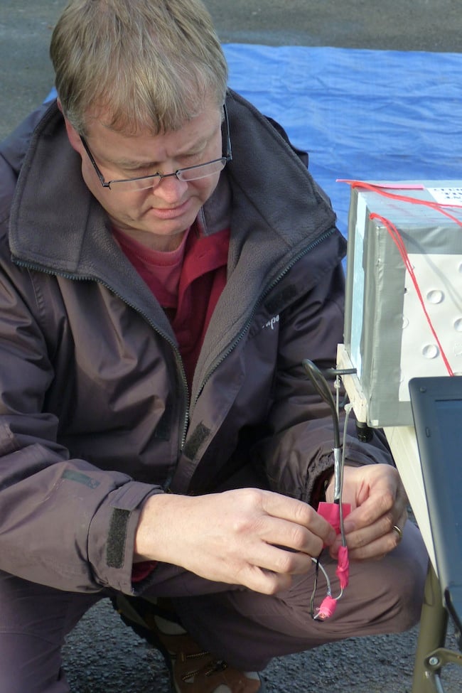 Neil connecting the igniter
