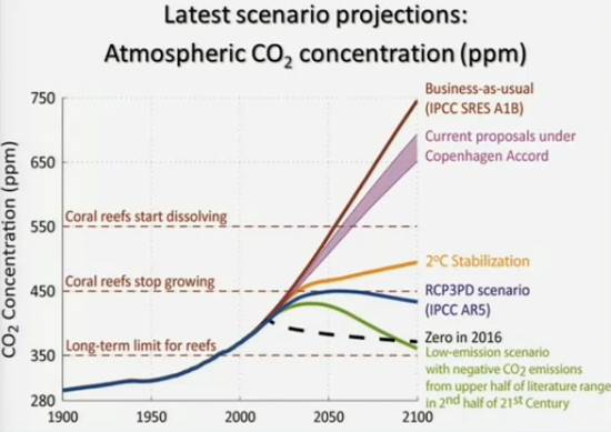 AGU CO2 concentrations against acidification