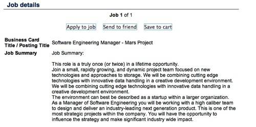 NetApp SW Engineering Manager for Mars Project