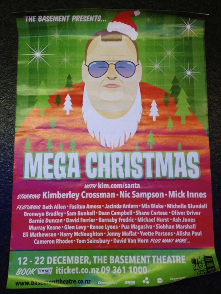 A poster for Kim Dotcom's Christmas Panto