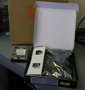 A motherboard in a box