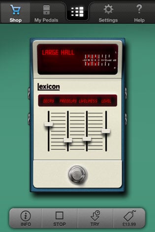 Digitech iStomp iOS guitar effects pedal app