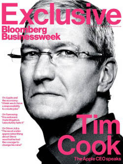Apple CEO Tim Cook on the cover of Bloomberg Businessweek