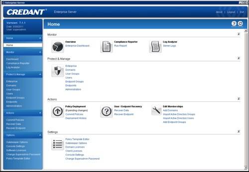 Credent Enterprise Server screenshot