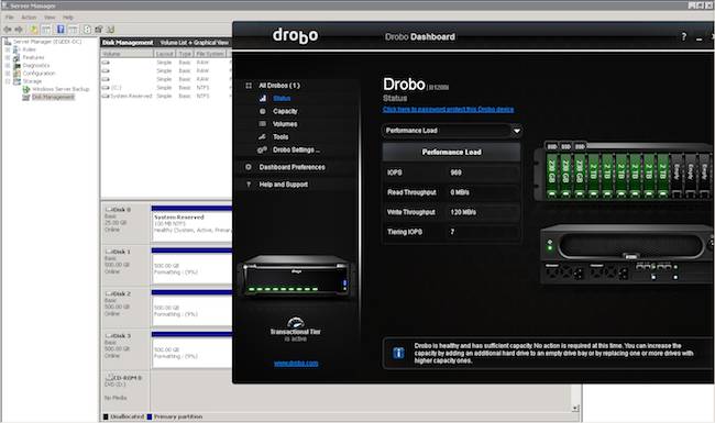 drobo dashboard not responding