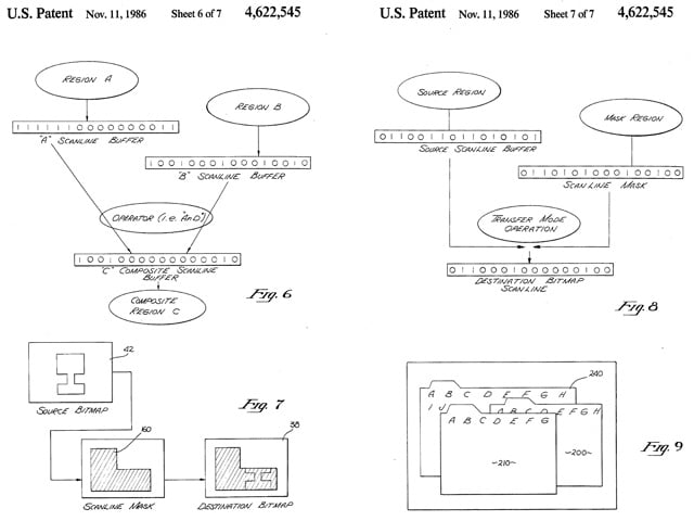 Apple QuickDraw patent drawings