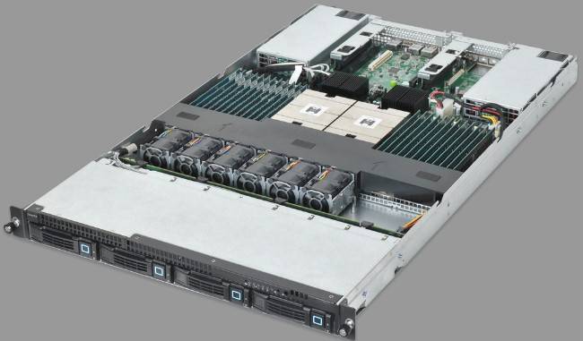 A 1U rack server from Quanta using the Roadrunner Opteron motherboard