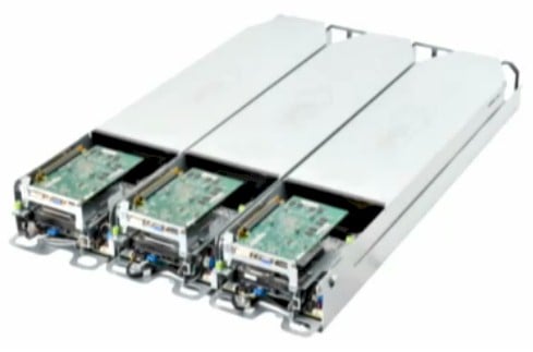 The three-node Winterfell server chassis from Facebook