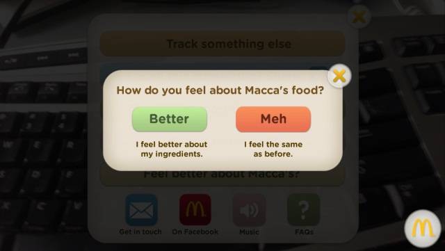 McDonalds Australia's'Track My Macca's' app