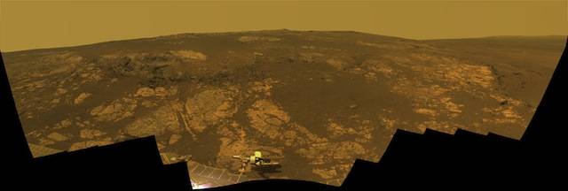 Matijevic Hill, current location of the Opportunity Rover