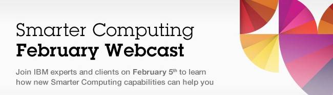 Logo for IBM's Smarter Computing event on February 5