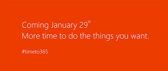 Microsoft's teaser website proffering a possible Office 2013 launch date