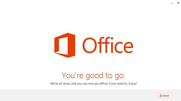 Screenshot of the Office 2013 installer for Office 365