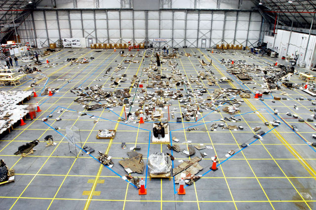 Columbia hangar debris