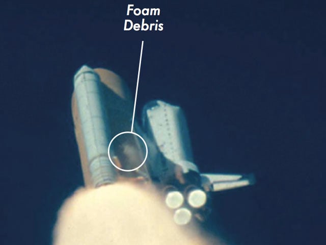 Space Shuttle Columbia foam debris