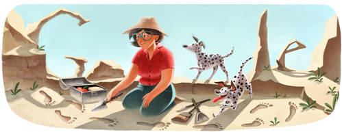 Mary Leakey Google Doodle