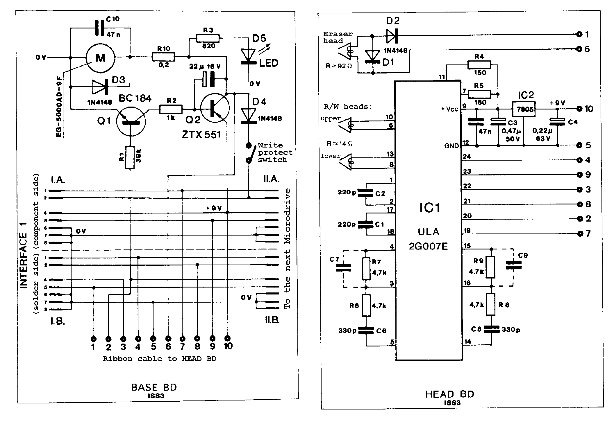 Sinclair ZX Microdrive schematic