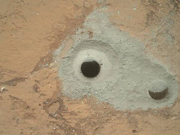 Curiosity's first sample drilling