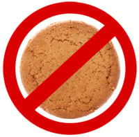 No ginger nut warning sign