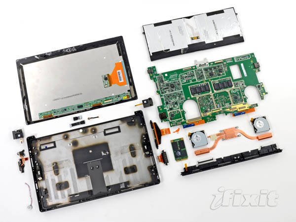 Microsoft Surface Pro, completely disassembled