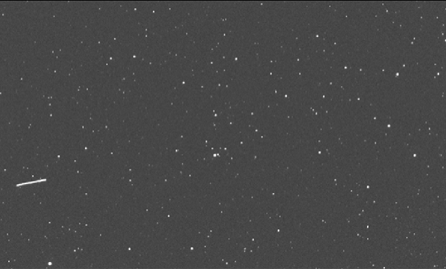 Asteroid 2012 DA14 as imaged by the Siding Spring Observatory. Pic: E. Guido/N. Howes/Remanzacco Observatory