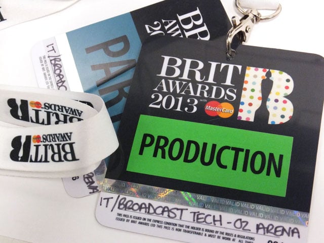BRIT Awards 2013 pass
