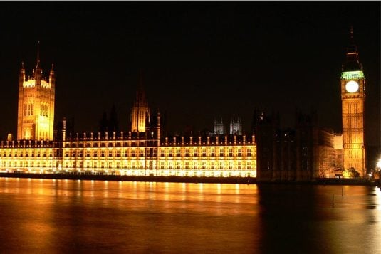 Houses of Parliament at night-time