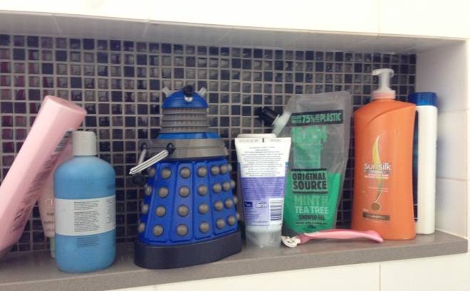 Dalek-shaped bubble bath bottle