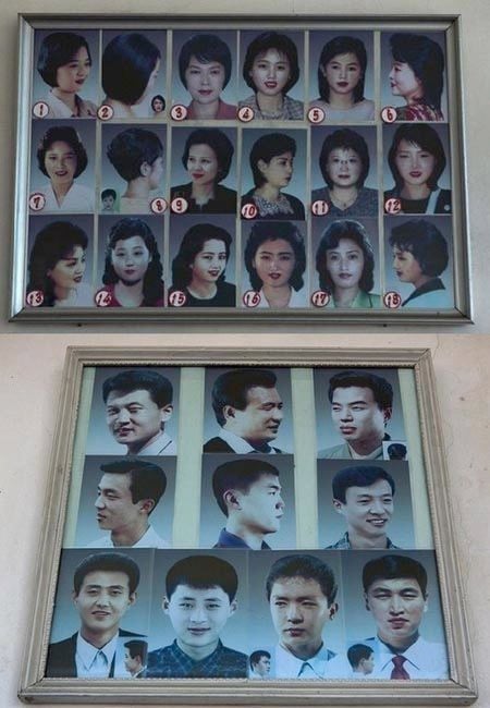 North Korean haircuts, the approved list, credit Ifeung