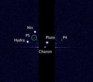 Pluto and its five moons