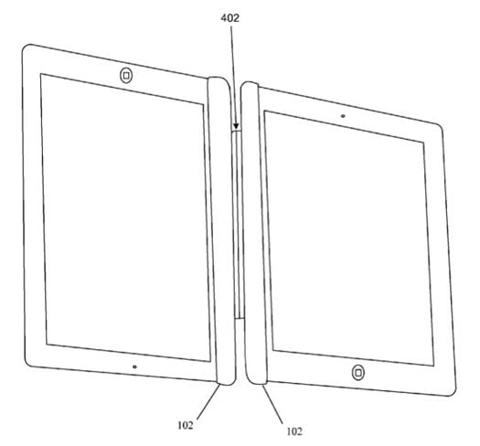 Apple iPad-to-iPad magnetic-connector patent illustration