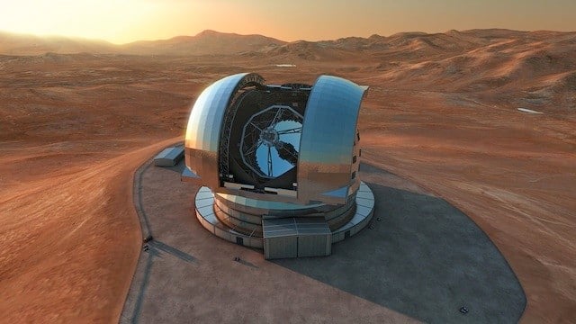 E-ELT, an artist's impression, credit ESO