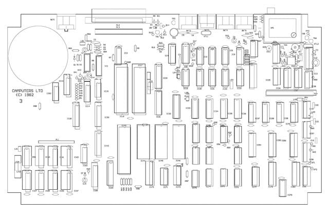 Camputers&#39; Lynx motherboard layout