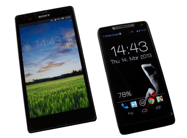 Sony Xperia Z and Motorola Razr i