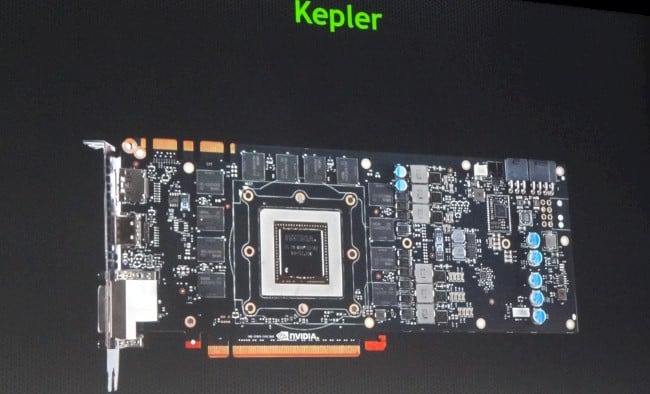 The layout of the Kepler GPU card wraps the memory around the GPU socket
