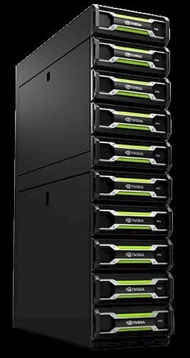 A rack of Nvidia VCAs