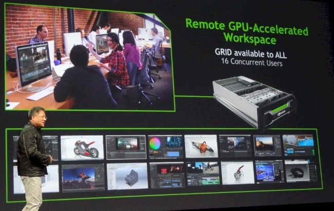 One scenario where Nvidia sees VCAs being used is a shared office where no one has a workstation