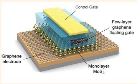 MOS2 Graphene non-volatile memory cell