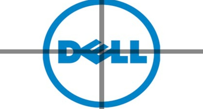 Dell logo in crosshairs