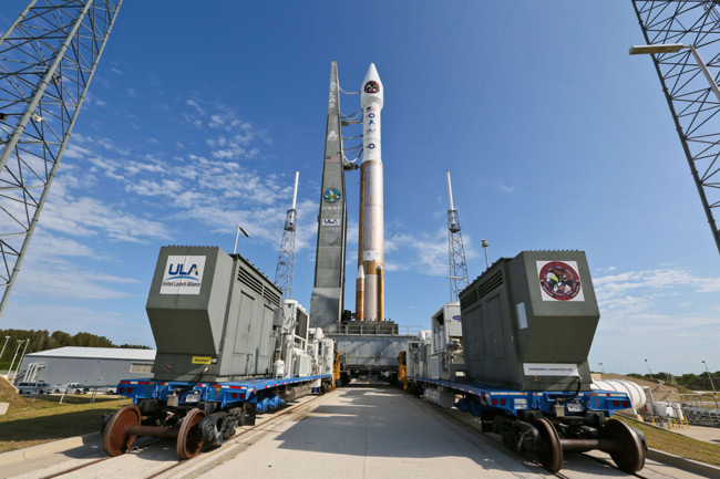 A United Launch Alliance Atlas V rocket prepared for launch in 2002. Pic: United Launch Alliance