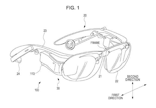 Sony wearable glasses patent pic