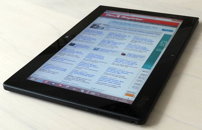 Lenovo ThinkPad Tablet 2 portrait browsing