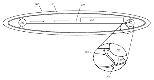 Illustration for Apple patent entitled 'Electronic Device with Wrap Around Display'