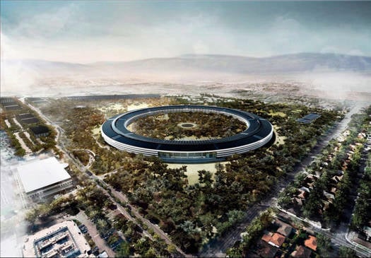 Rendering of Apple's planned headquarters in Cupertino, California