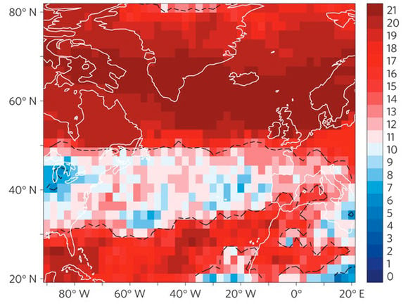 Correspondence levels of 21 different clear-air turbulence models