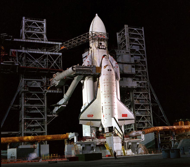 Buran on the launch pad