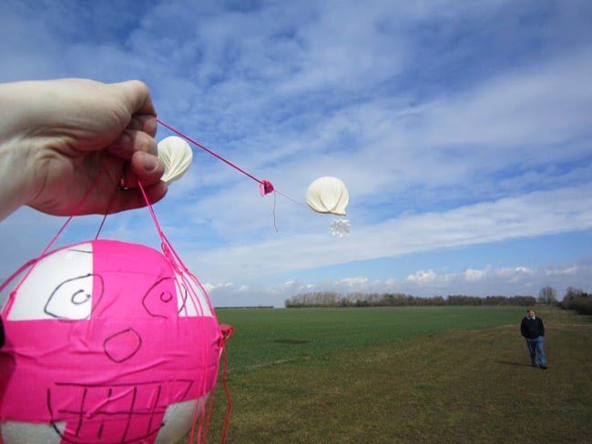 Anthony Stirk's AVA payload attached to the balloon