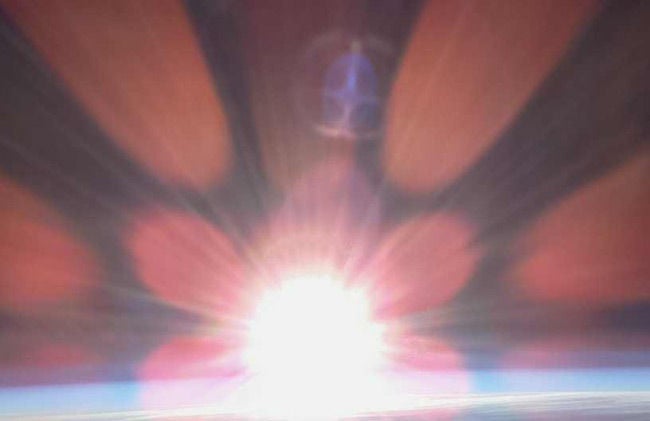 Lens flare captured as the Pi camera snaps the Sun