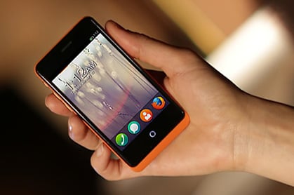 Photo of the Keon Firefox OS phone from Geeksphone
